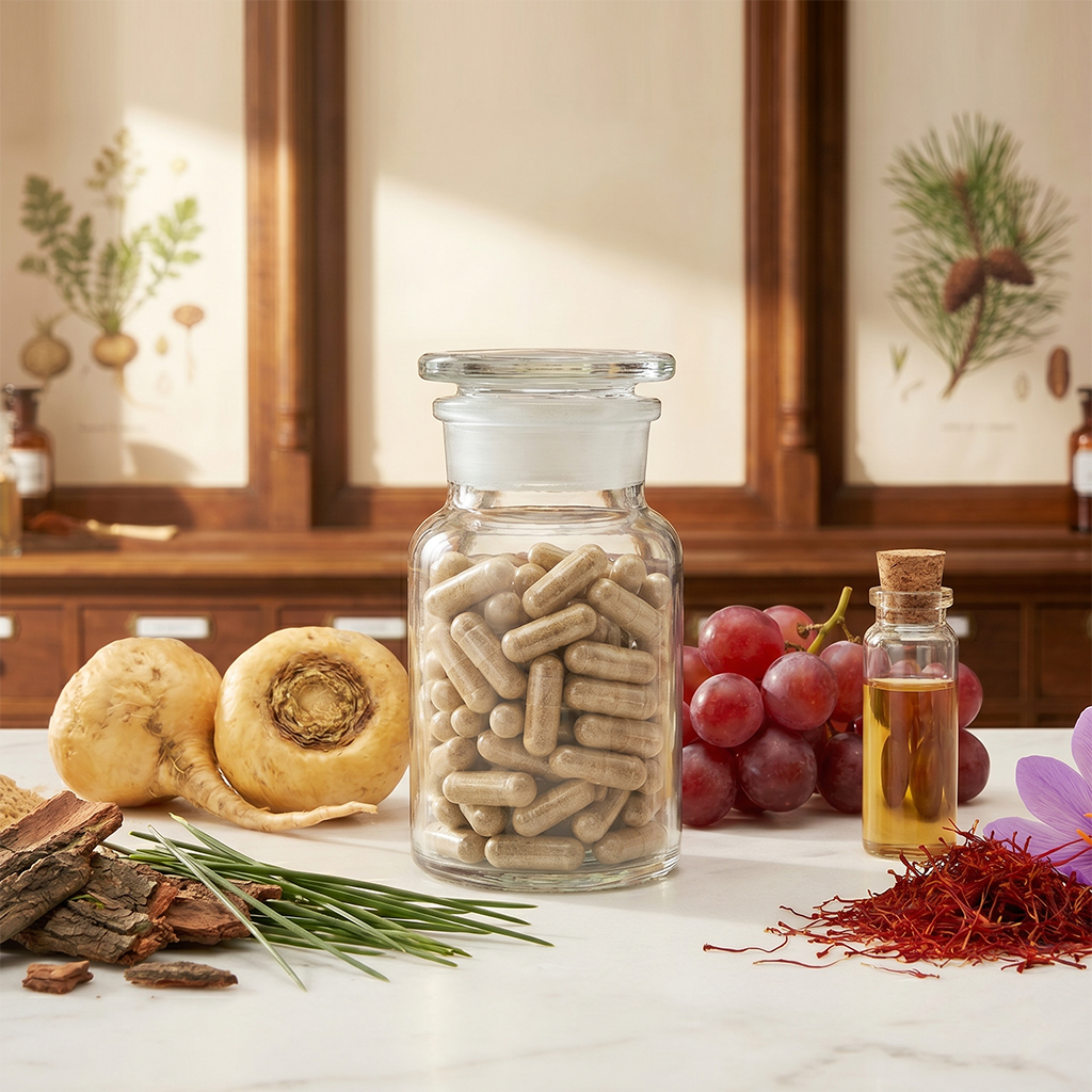 Raw Maca root and Pine bark extracts